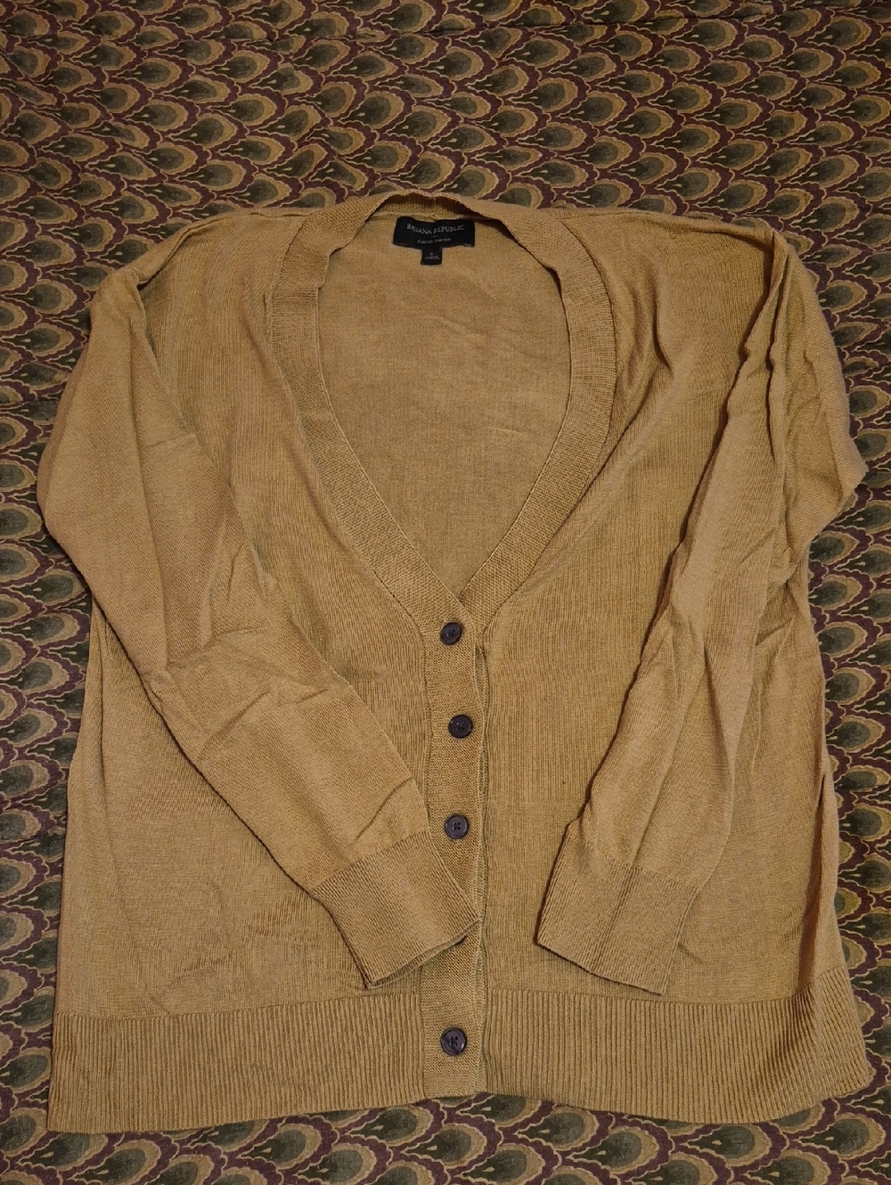 Banana Republic Light Brown Button-Front Cardigan